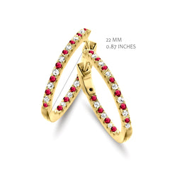 Dainty Every Other Colored Hoops