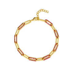 Beaded Stone Link Bracelet