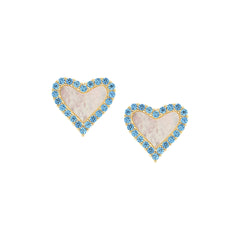 Mother Of Pearl Outline Stud