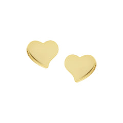 Gold Tilted Heart Stud