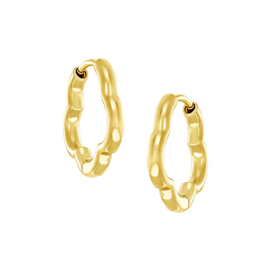 Flower Shaped Huggie Earring