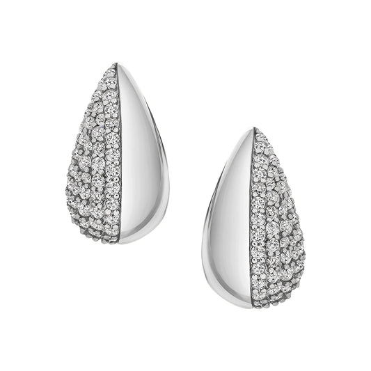 Half Pave Bubble Hoops