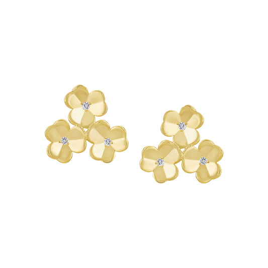 Triple Mini Floral Studs