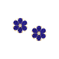 Teardrop Floral Studs
