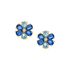 Teardrop Floral Studs