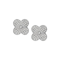 Pave Clover Studs