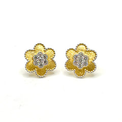 Small Inner Stone Floral Studs