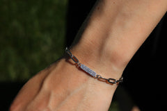 Rectangle Pave Link Bracelet
