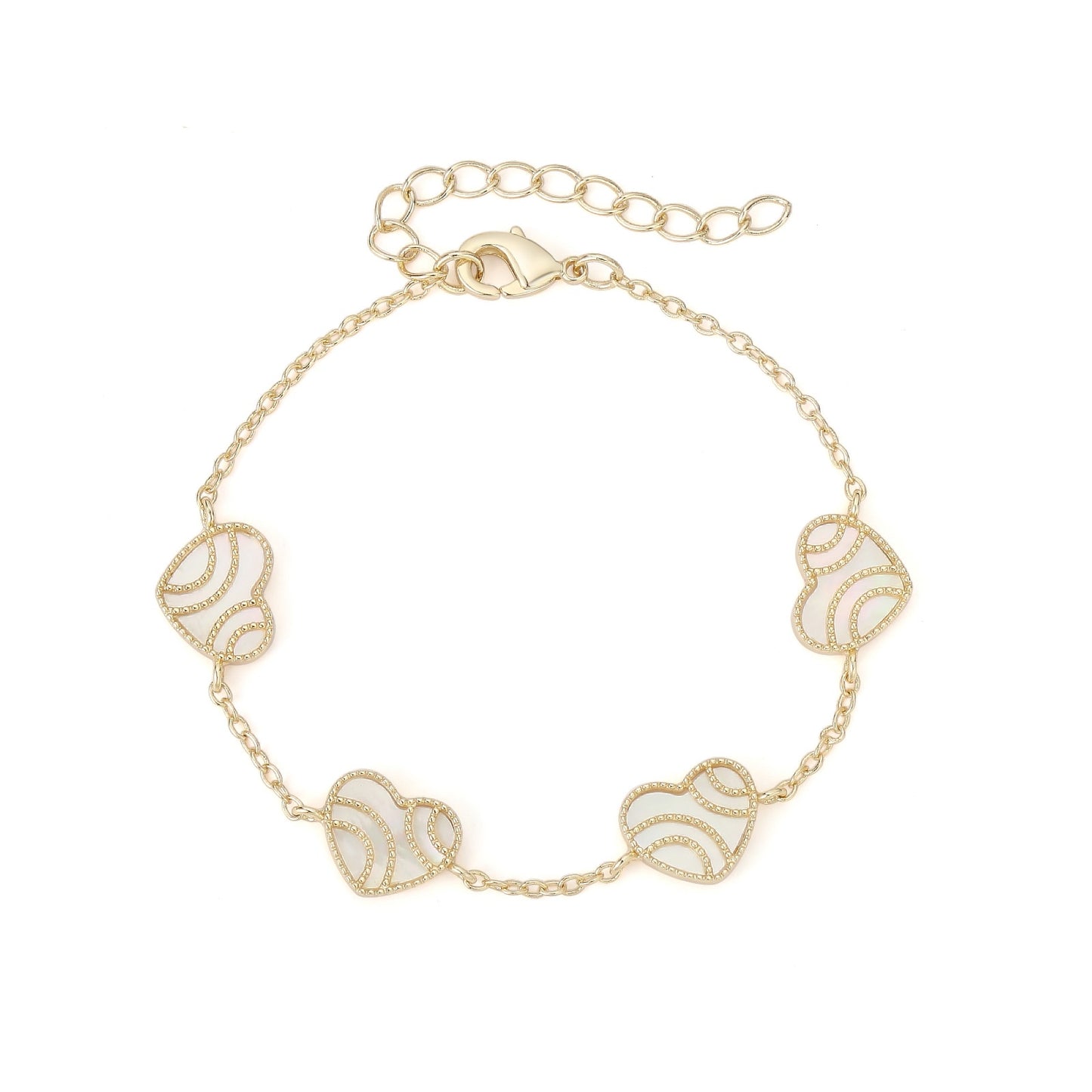 Lined Heart Bracelet