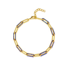 Beaded Stone Link Bracelet