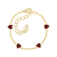 Mini Bezel Hearts Bracelet