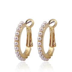 Dainty Pearl Hoops