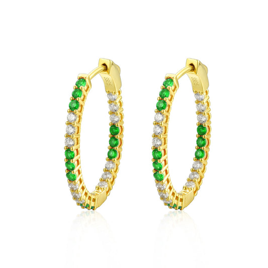Oval Uniquely Colored Hoops