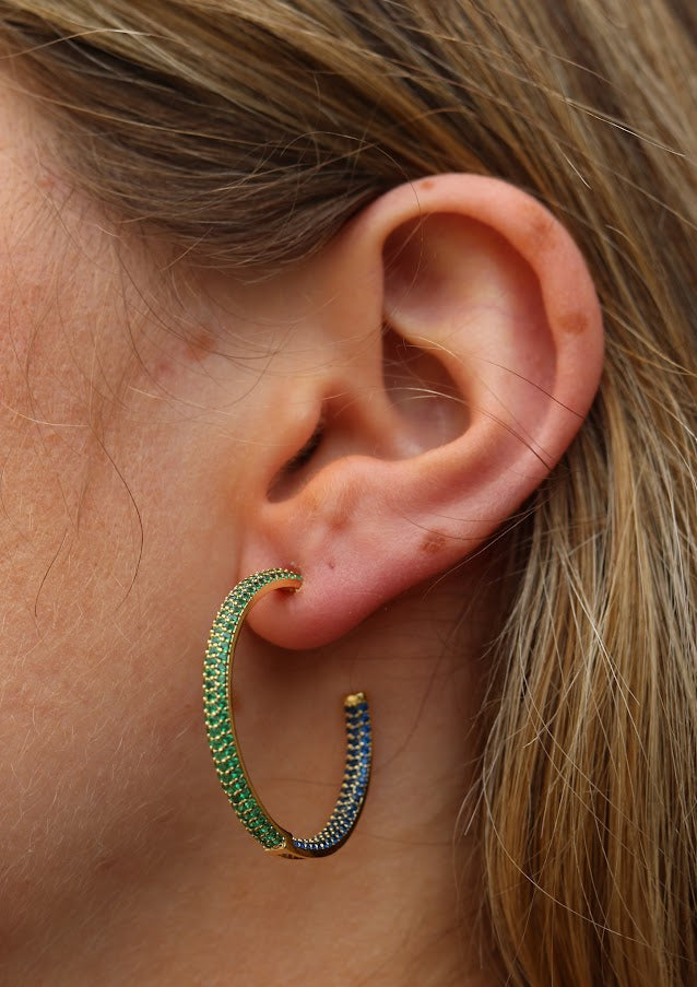 Ombre Pave Hoops