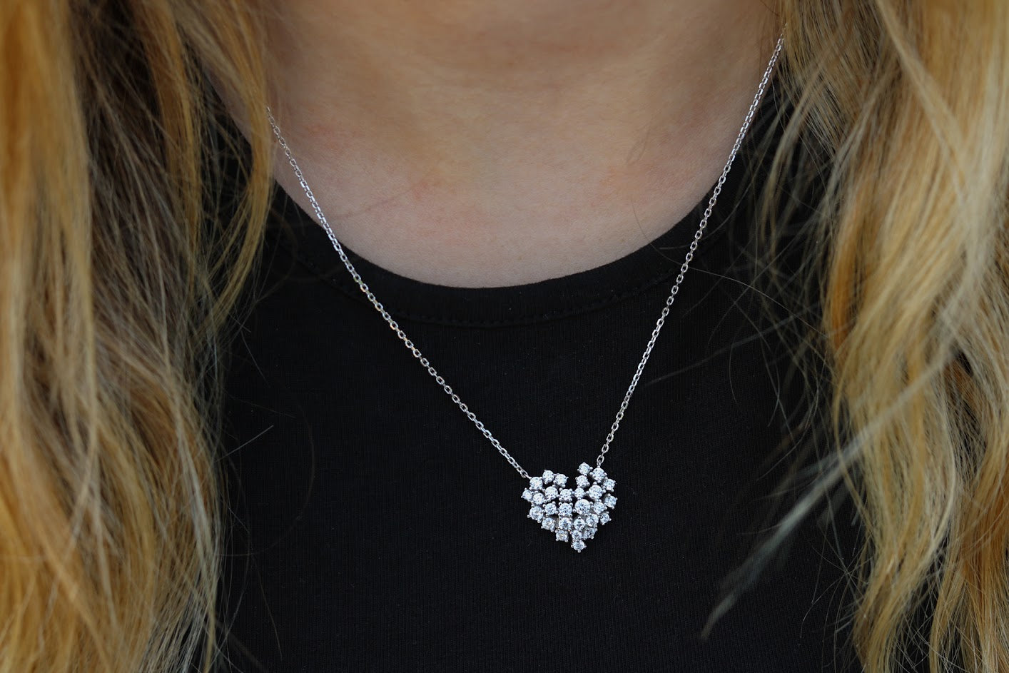 Crushed Heart Necklace