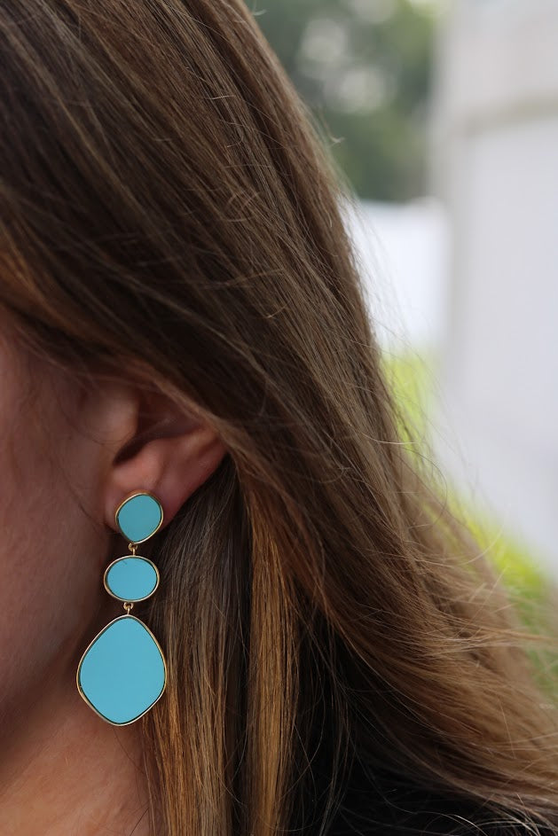 Turquoise Mother Of Pearl Drop