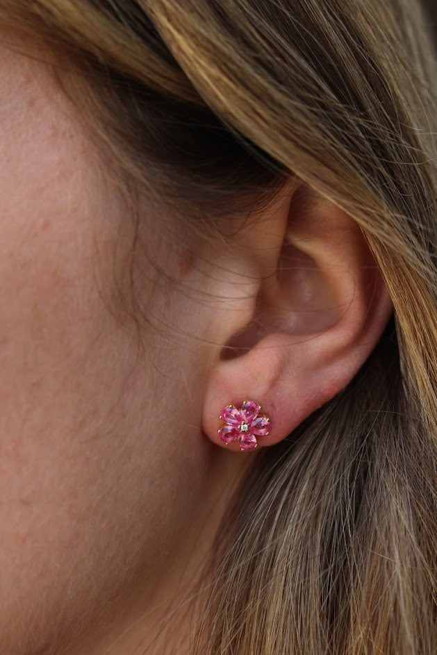 Small Dainty Floral Studs