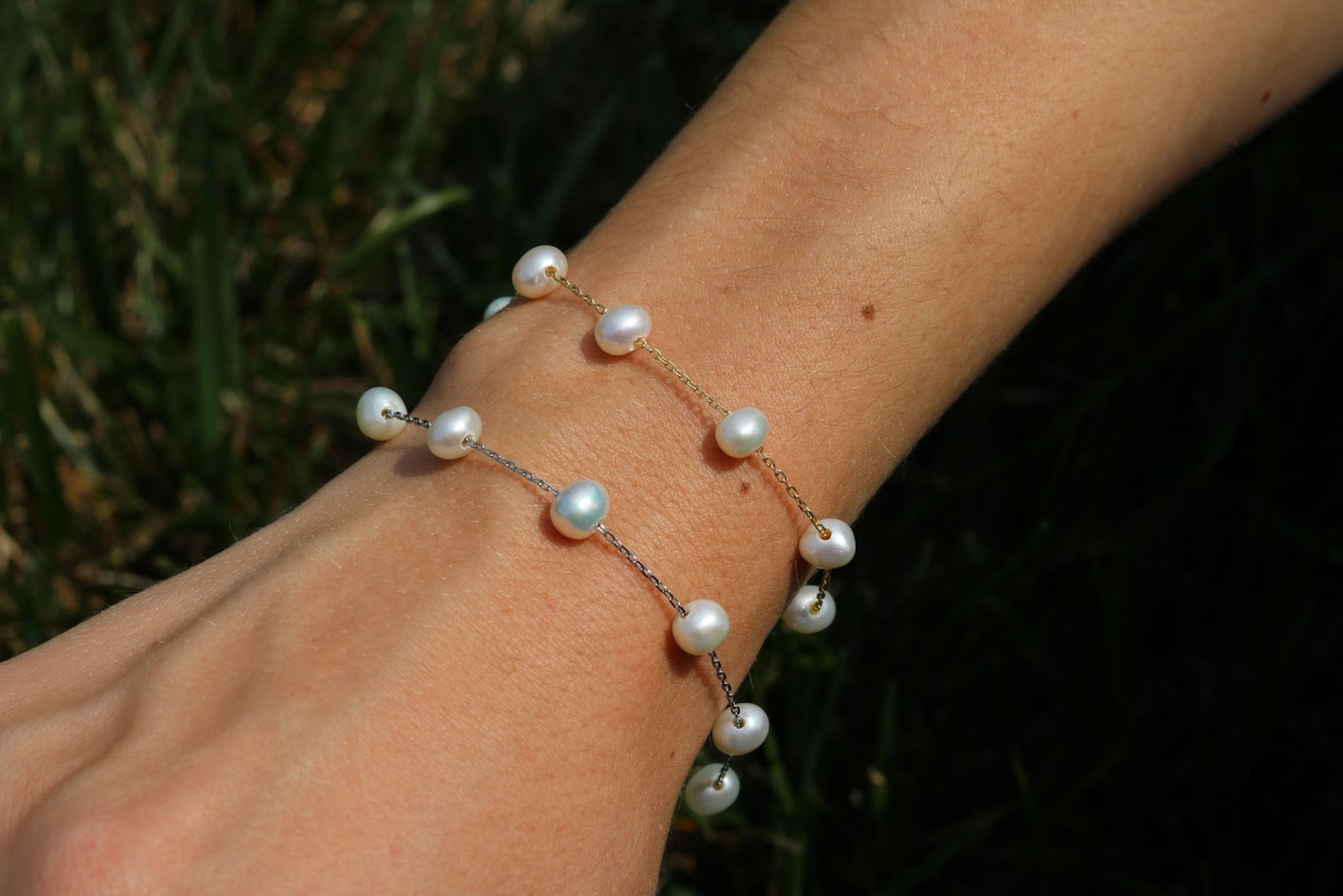 Statement Pearl Dotted Bracelet