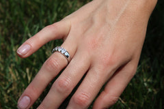 Oval Half Eternity Ring