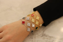 Small Pave Clover Bracelet