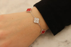 Small Pave Clover Bracelet
