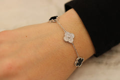 Small Pave Clover Bracelet
