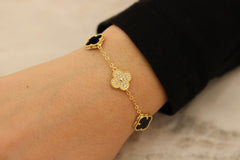 Small Pave Clover Bracelet