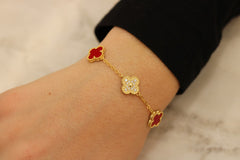 Small Pave Clover Bracelet