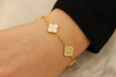 Small Pave Clover Bracelet