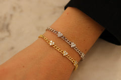 Link Dainty Triple Heart Bracelet