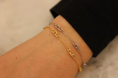 Dainty Intertwined Link Bracelet