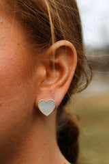 Large Perfect Heart Studs