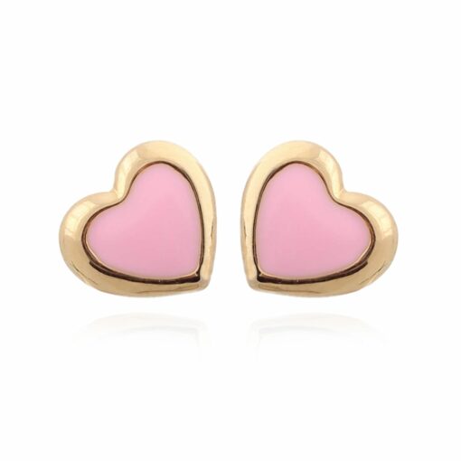Enamel Heart Studs