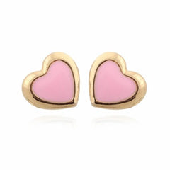 Enamel Heart Studs