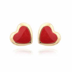 Enamel Heart Studs