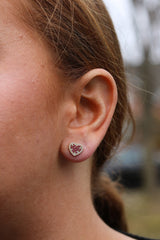 Cluster Filled Heart Studs