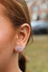 Cluster Filled Heart Studs