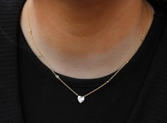 Diamond By The Yard Heart Solitare