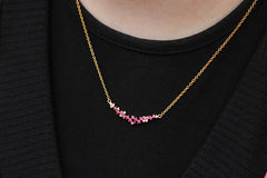 Small Cluster Bar Necklace