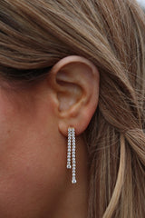 Graduating Double Tennis Earrings