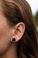 Classic Floral Stone Studs