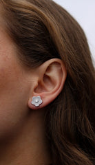 Classic Pave Floral Studs