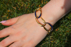 Italian Oversized Color Link Bracelet