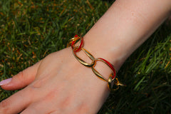 Italian Oversized Color Link Bracelet