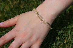 Half Beaded Link Bracelet