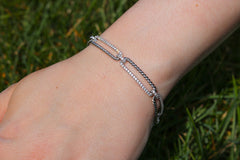 Half Beaded Link Bracelet