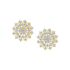 Diamond Snowflake Stud Earring