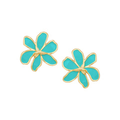 Tropical Flower Stud Earring