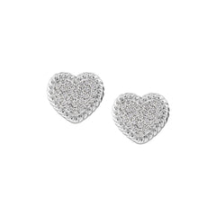 Filled Heart Studs