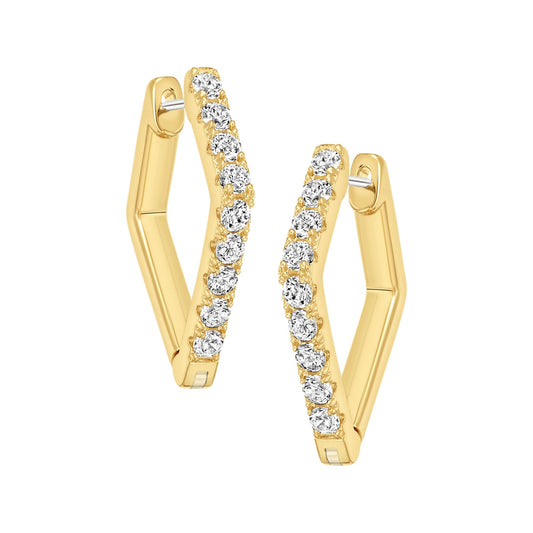 V-Point Huggie Earring